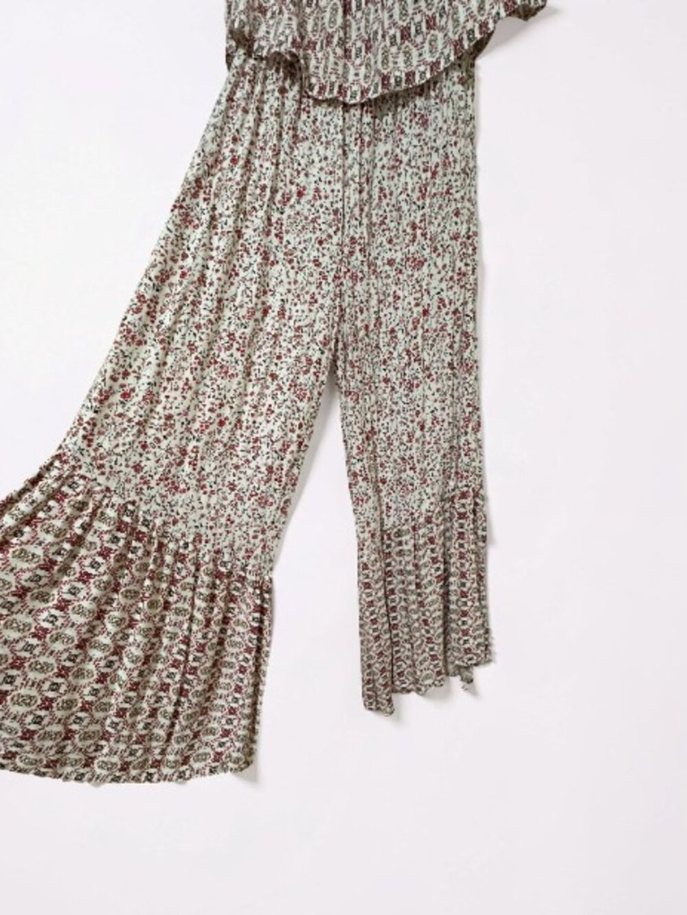 Japna Jumpsuit Boho Floral Tapestry Flare Leg - Size XS